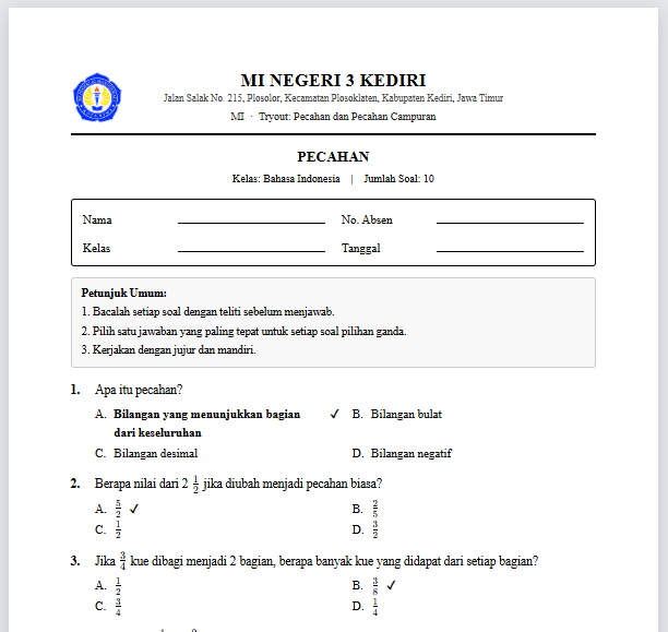 Preview kunci jawaban