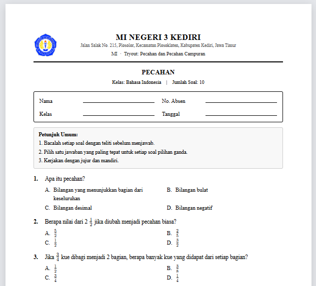 Preview soal